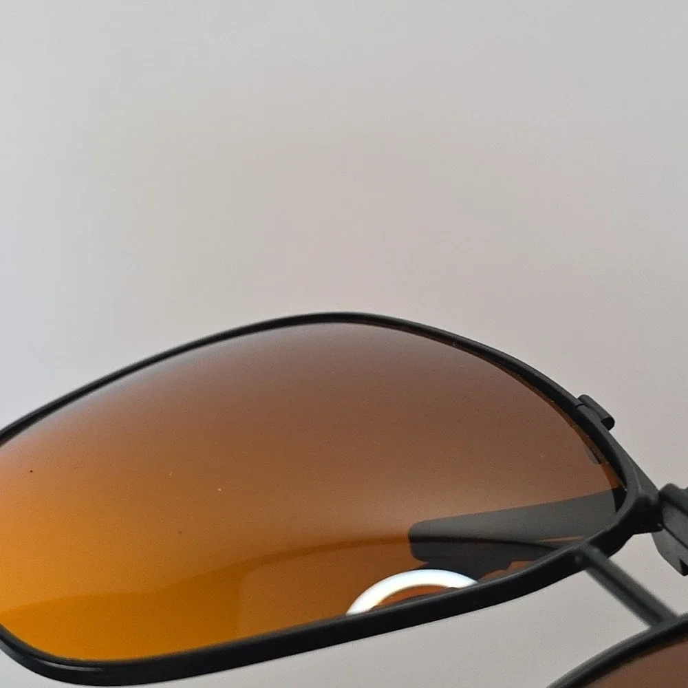 BluBlocker Sunglasses‎ Clip On Unisex-adult Brown Aviator Case Vintage Y2K 90's